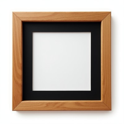 Empty Wooden Picture Frame