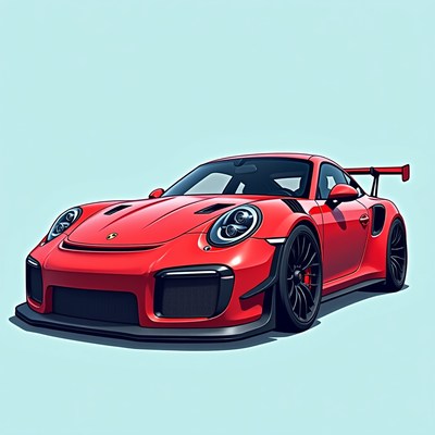Red Porsche 911 GT2 RS