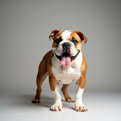 Happy Bulldog Puppy Smiling