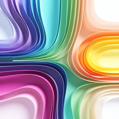 Colorful Abstract Paper Waves