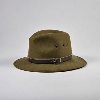 Green Felt Fedora Hat