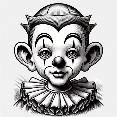Clown face illustration