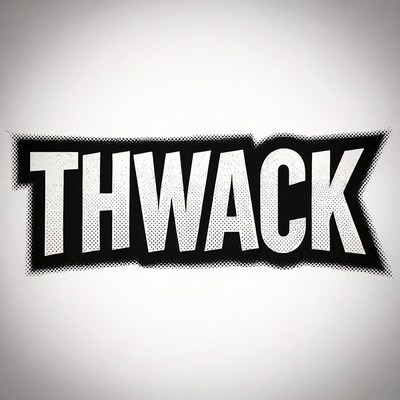 Thwack Graphic Text Logo