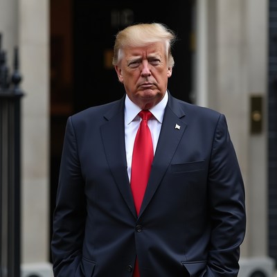 Donald Trump outside 10 Downing Street
