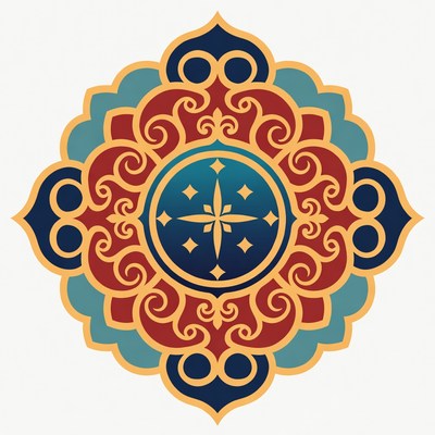 Ornate Red Mandala Design