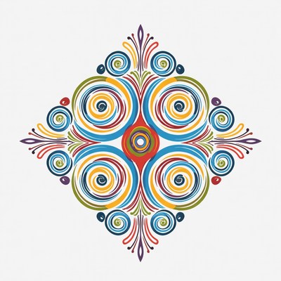 Colorful Abstract Mandala Design