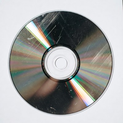 Scratched CD Disc Closeup