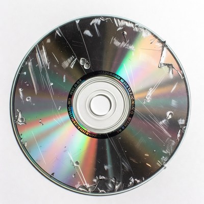 Cracked Broken CD Disc