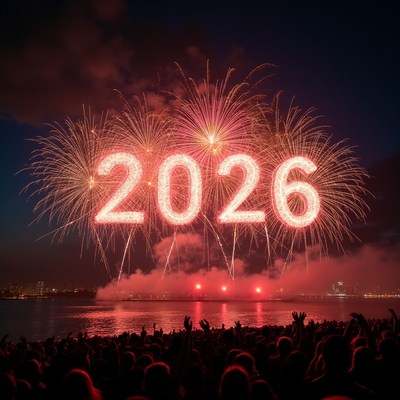 2026 Fireworks over Crowd by Water