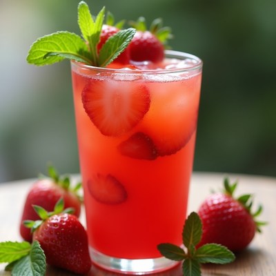 Strawberry Mint Refreshing Drink