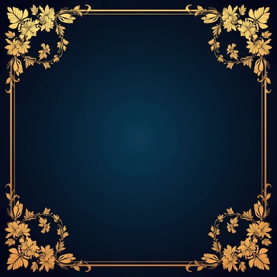 Gold Floral Ornate Frame