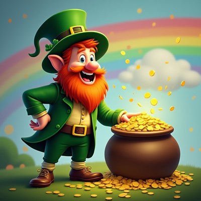 Leprechaun with Pot of Gold