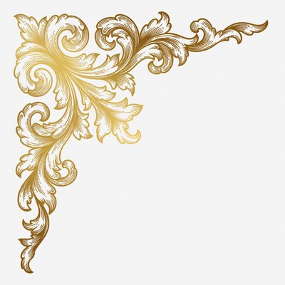 Gold Ornate Corner Border Design