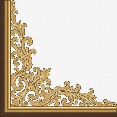 Golden Ornate Corner Border