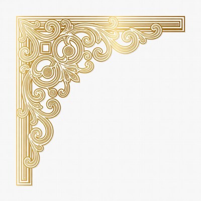 Gold Ornate Corner Border
