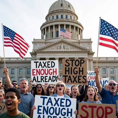 Anti-Tax Protest at Capitol Building