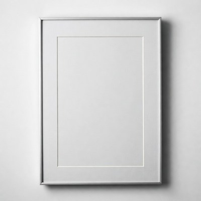 Empty White Picture Frame