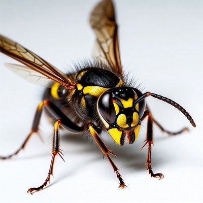 Close-up yellow jacket wasp