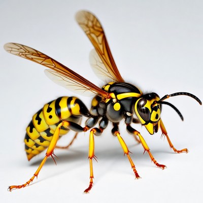 Yellow Jacket Wasp Flying
