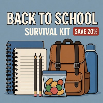 Back to School Survival Kit Illustration