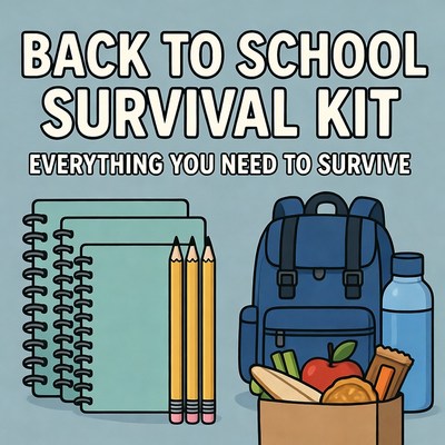 Back to School Survival Kit Illustration