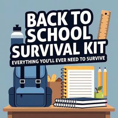 Back to School Survival Kit Illustration