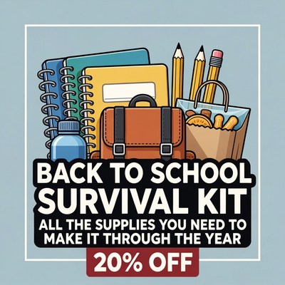Back to School Survival Kit Illustration