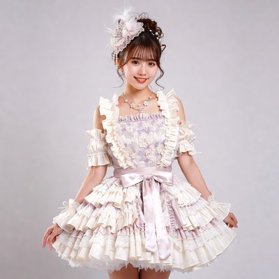 Asian woman in Lolita dress