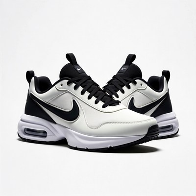White Black Nike Air Max Sneakers Pair