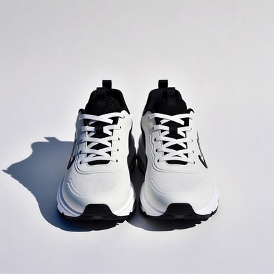 White Nike Air Sneakers Pair