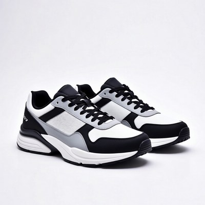 White Black Sneakers Pair