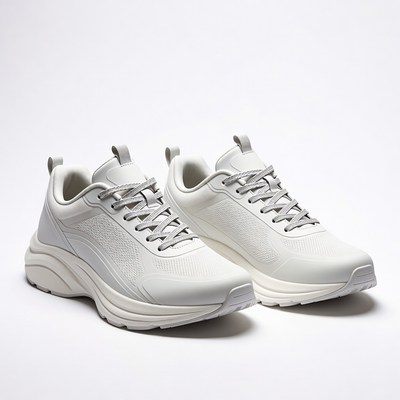 Pair of white chunky sneakers