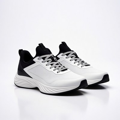 White Black Sneakers Pair