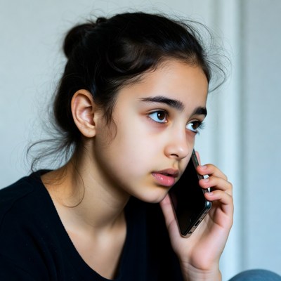 Girl talking on phone