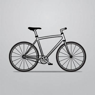 Black fixie bicycle illustration