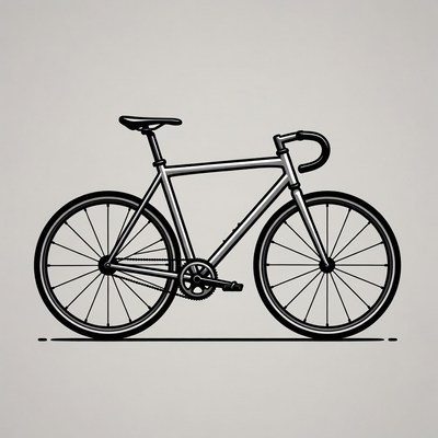 Fixed Gear Bike Illustration