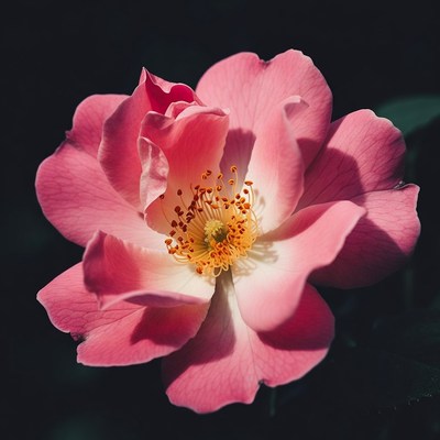 Pink Rose Flower Closeup