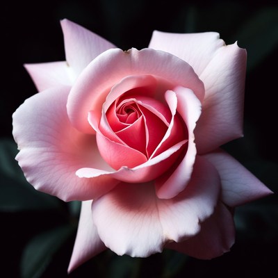 Pink Rose Bloom Closeup