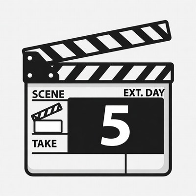 Clapperboard Scene 5 Take 5