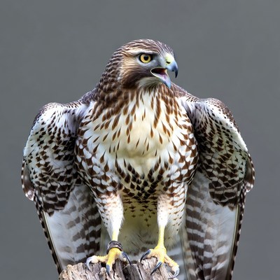 Red-tailed Hawk Spreading Wings