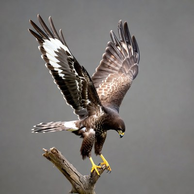Red-tailed Hawk Perched on Branch