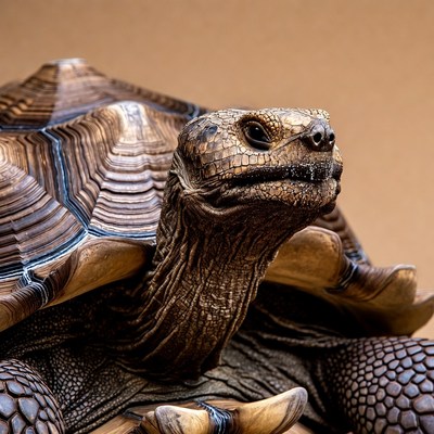 Close-up of giant tortoise