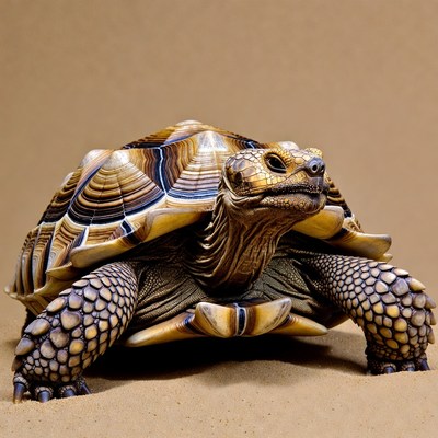 Radiated Tortoise on Sand