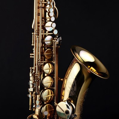 Shiny Gold Alto Saxophone