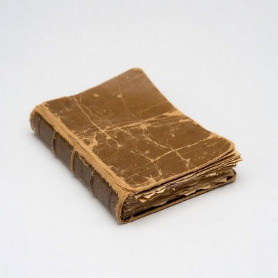 Open Vintage Leather Book