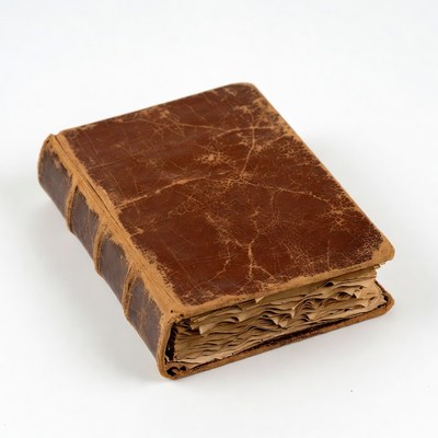 Open Antique Leather Book