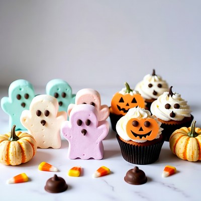 Halloween Ghost Cupcakes Bath Bombs