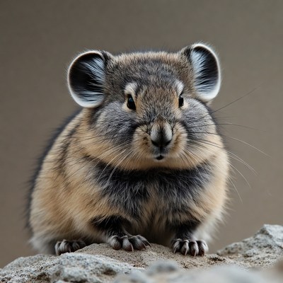 Cute viscacha on rock