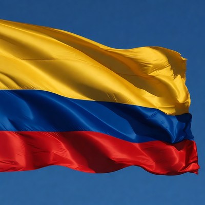 Waving Colombian Flag