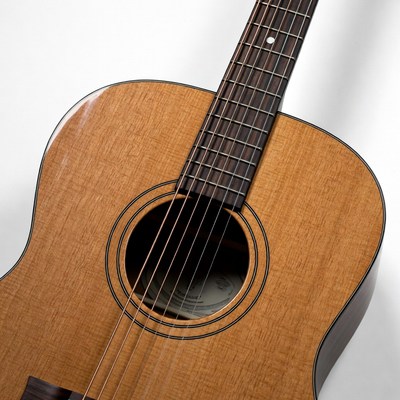 Acoustic Guitar on White Background